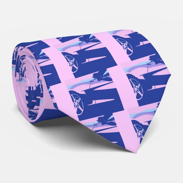 Lila och Rosa Corvette Slips (Rullad)