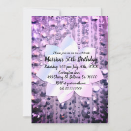 Lila och Rosa Elegant Beadei Inbjudningar