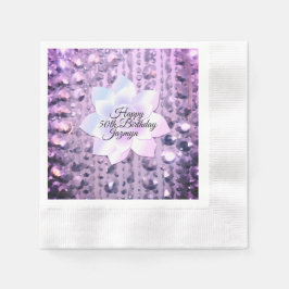 Lila och Rosa Elegant Beadei Pappersservett
