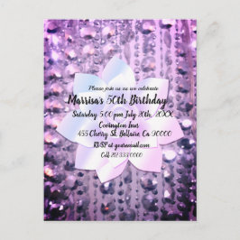 Lila och Rosa Elegant Beadei Vykort