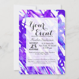 Lila och Rosa - färgfärgplatta för Inbjudningar