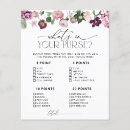Lila och Rosa Flowers What's in your Purse Game