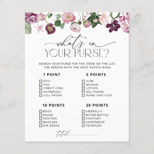 Lila och Rosa Flowers What's in your Purse Game