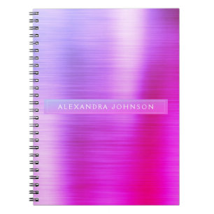 Lila och Rosa Foil Professionell Girly Anteckningsbok