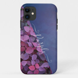 Lila och rosa foliemonogram iphone case