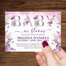 Lila och Rosa Garden Flowers Baby i Bloom