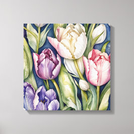 Lila och Rosa Giant Tulip Canvastryck
