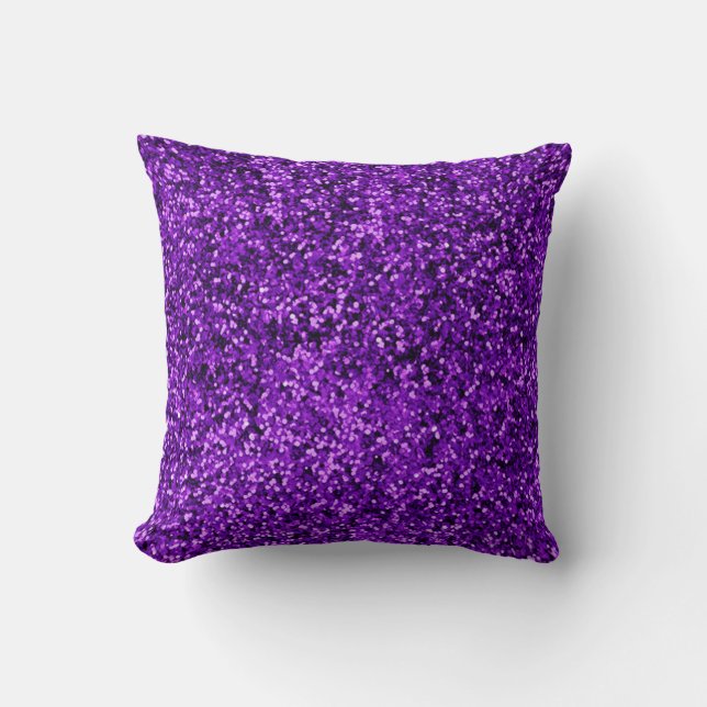 Lila och rosa glitter kudde (Framsida)
