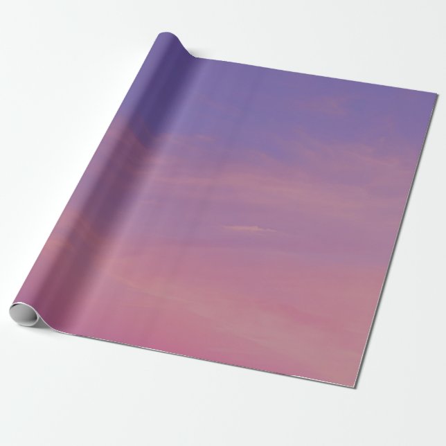 Lila och Rosa Gradient Sunset Presentpapper (Utrullad)
