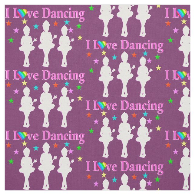 LILA OCH ROSA I KÄRLEK DANCING BALLET FABRIC TYG (Provkarta)