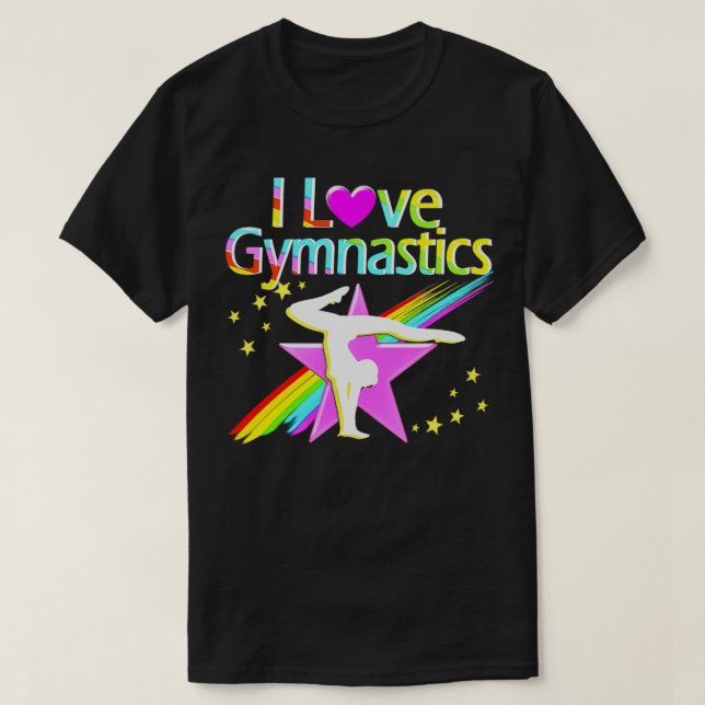LILA OCH ROSA I KÄRLEK GYMNASTIK T SHIRT (Design framsida)