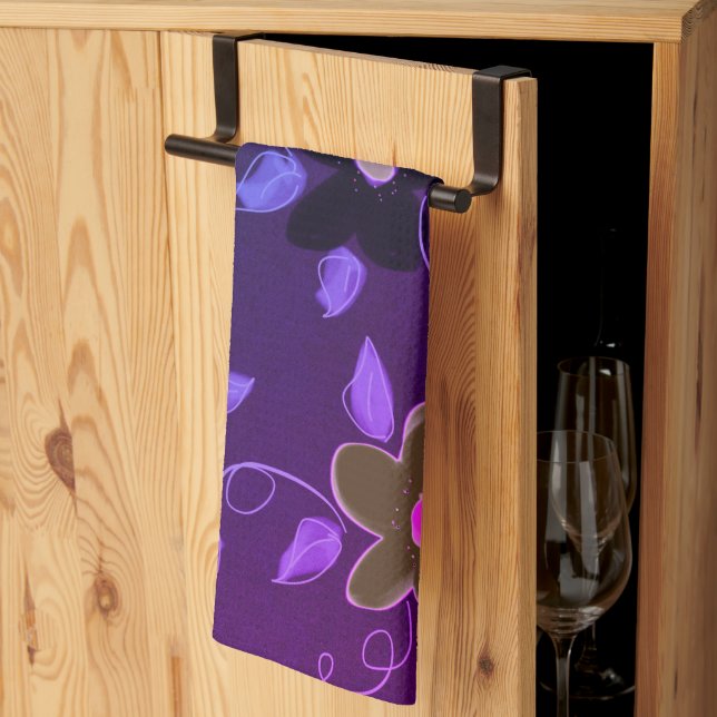 Lila och Rosa Kökshandduk (Thirds Fold)