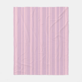 Lila och rosa linjemönster fleecefilt