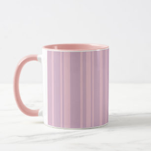 Lila och rosa linjemönster mugg