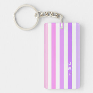 Lila och Rosa Lodrät Rand Monogram