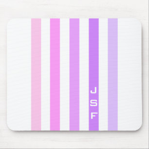 Lila och Rosa Lodrät Rand Monogram Musmatta