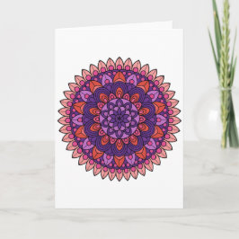Lila och rosa mandala kort