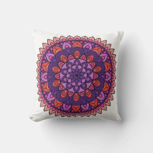 Lila och rosa mandala kudde