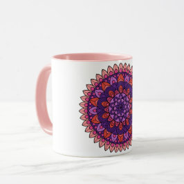 Lila och rosa mandala mugg