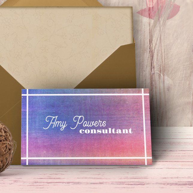 lila och rosa minimalistisk anpassningsbar av tryc visitkort (Skapare uppladdad)