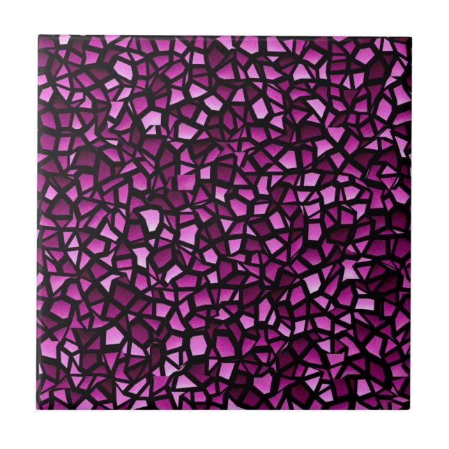Lila och Rosa Mosaik - Blanda och matcha plattan Kakelplatta (Framsidan)