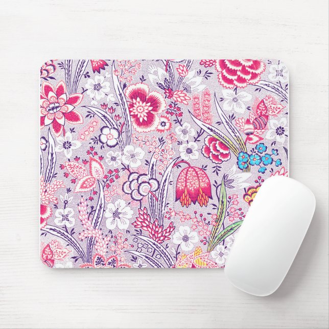 Lila och rosa musmattor i vintage-stil (Med mus)