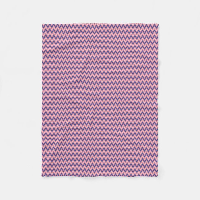 Lila och rosa nyanser Chevron Fleecefilt (Framsidan)