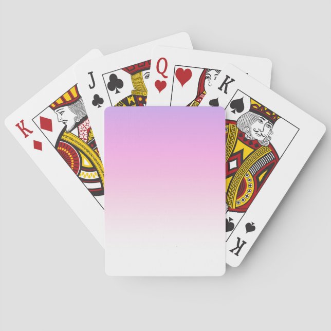 Lila och rosa ombré-design filt casinokort (Baksidan)