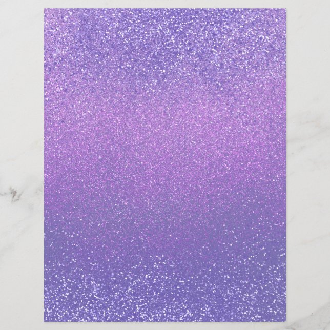 Lila och Rosa Ombre Shimmer Scrapbook Papper (Framsida)