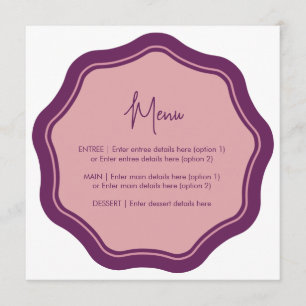 Lila och Rosa på menyn Vågigt roligt Meny