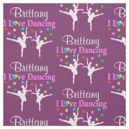 LILA OCH ROSA PERSONLIG BALLERINA FABRIC TYG