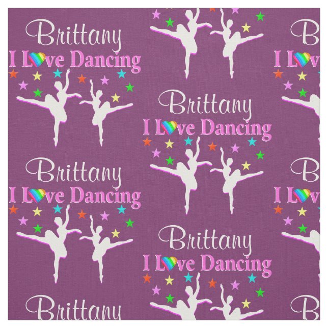 LILA OCH ROSA PERSONLIG BALLERINA FABRIC TYG (Provkarta)