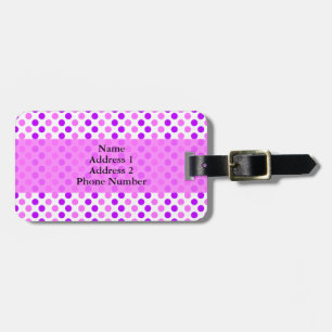 Lila och Rosa Polka dots Bagagebricka