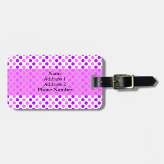 Lila och Rosa Polka dots Bagagebricka