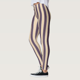 Lila och rosa rand mönster leggings