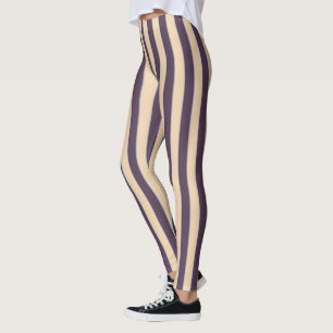 Lila och rosa rand mönster leggings