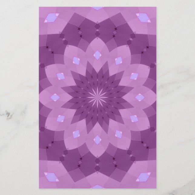 Lila och Rosa Rosette Brevpapper (Framsida)