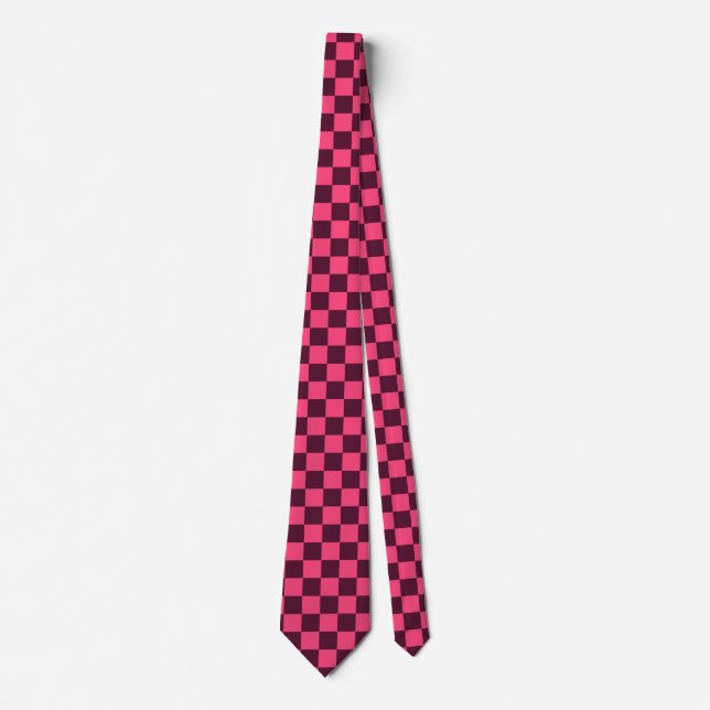 Lila och rosa rutigt slips (Framsida)
