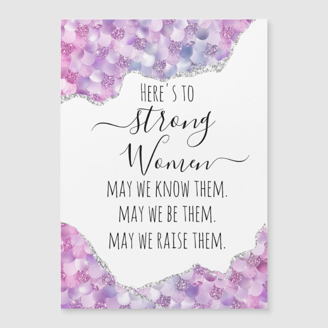 Lila och Rosa Sjöjungfru Glitter citat Gift Idea (Framsida)