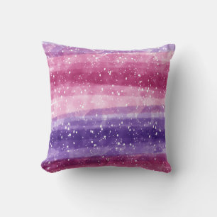 Lila och Rosa Specklad Kudde