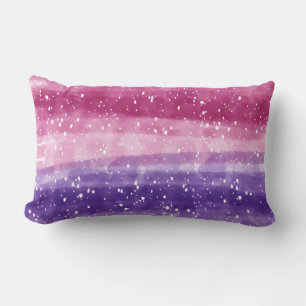 Lila och Rosa Specklad Lumbarkudde