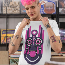 Lila och Rosa Tiki-mask T Shirt