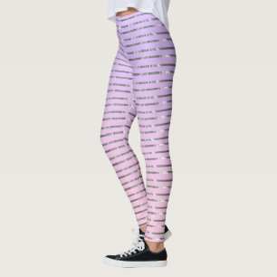 Lila och rosa utanför silver rand leggings