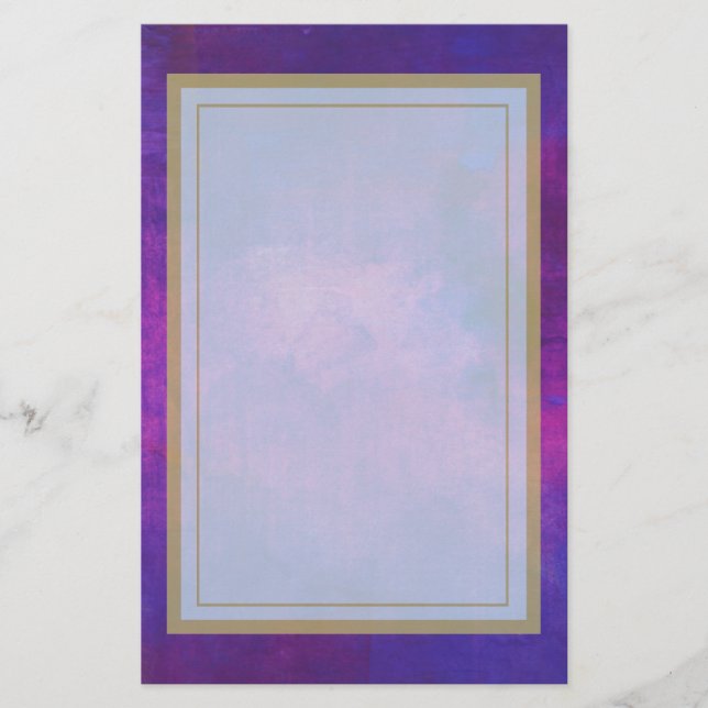 Lila och Rosa vattenfärgsbakgrund Brevpapper (Framsida)