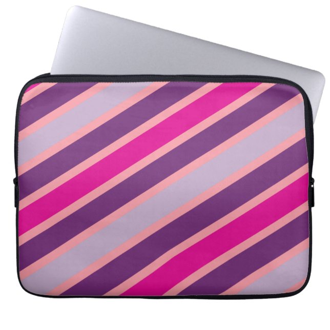 Lila- och rosarandModeren mönster Laptop Sleeve (Framsidan)