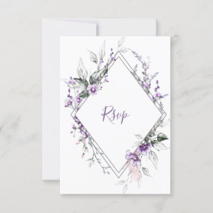 Lila och rosé diamant ram OSA kort