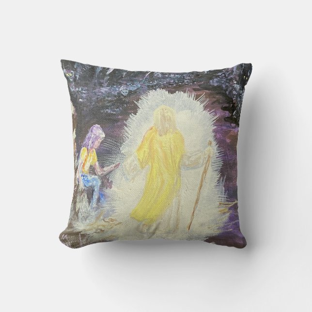 Lila och Schwarzwald med Jesus ljus Kudde (Framsida)