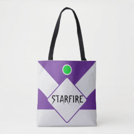 Lila och Silver Geometric Tote Bag Tygkasse