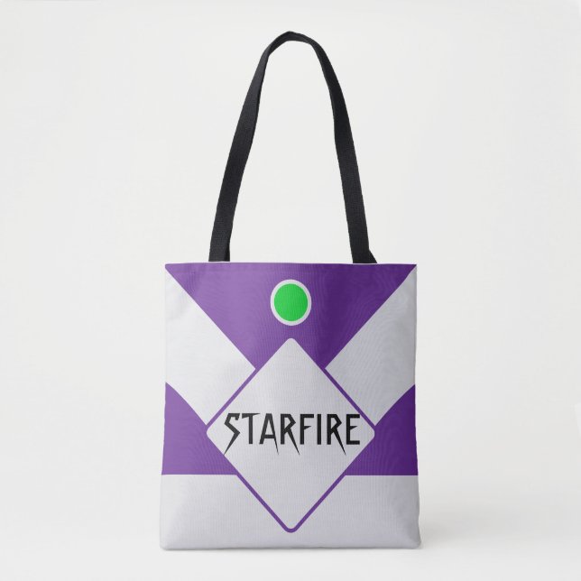 Lila och Silver Geometric Tote Bag Tygkasse (Framsida)