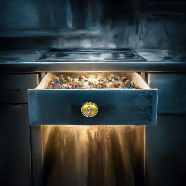 Lila och silver knight i hennes pansar och svärd knopp (Skapare uppladdad)